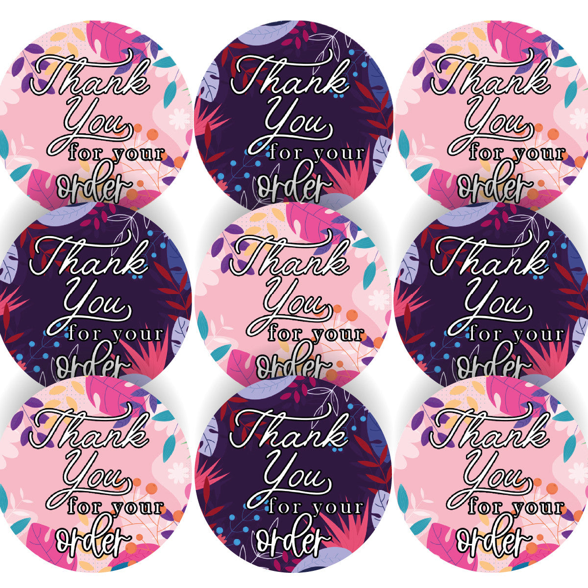 144 Thank You For Your Order  30mm Stickers Glossy  Crafting Gift Packaging Seal Labels Small Business