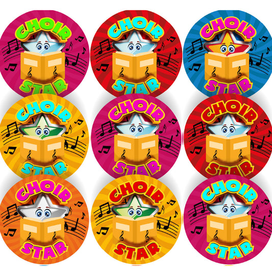 144 Choir Star 30 mm Reward Stickers for School Teachers, Parents and Nursery