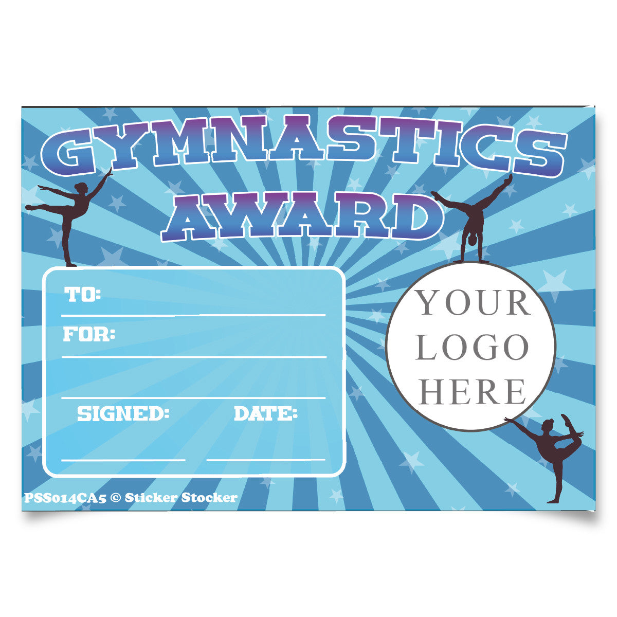 Personalised Gymnastics Award certificates for school teachers, 250gsm A5 silk finish Photo Paper