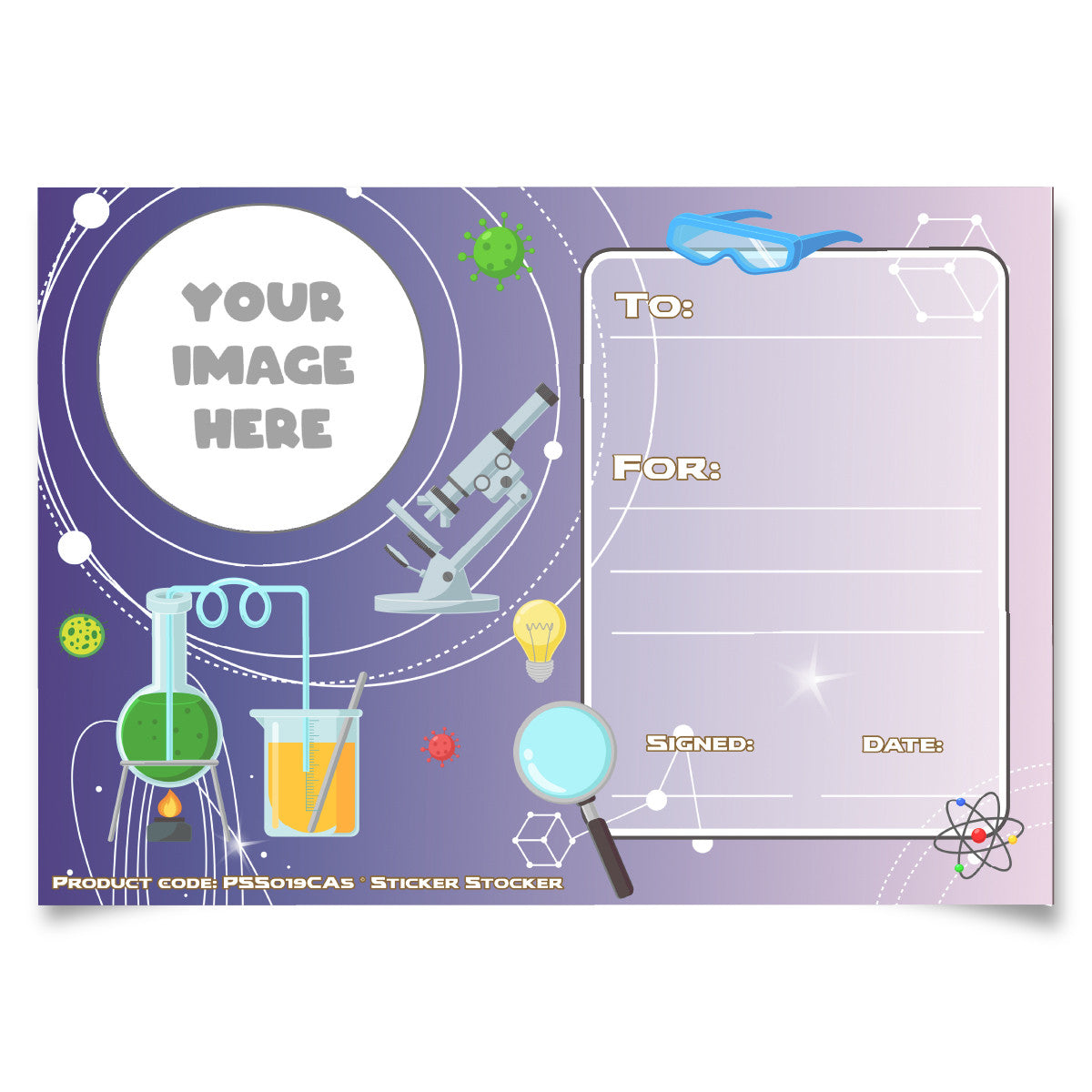 Personalised Science Award certificates for school teachers, 250gsm A5 silk finish Photo Paper