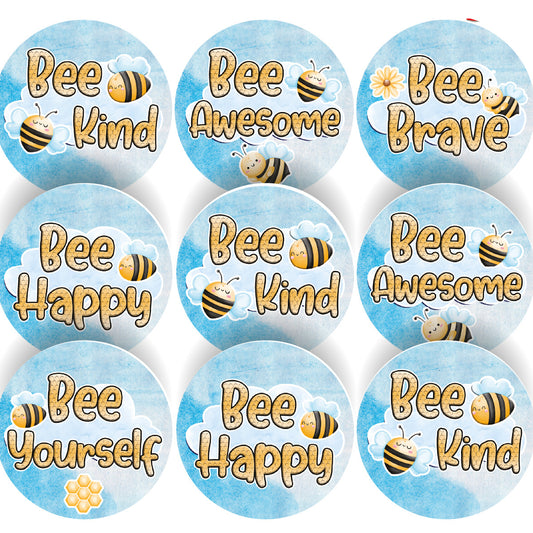144 Bee Affirmations Reward Stickers 30mm Positivity Reward Stickers for Teachers or Parents