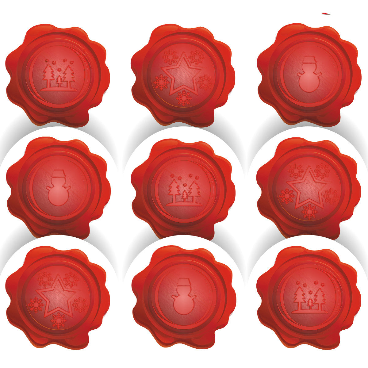 144 Christmas Wax Seal Stamp 30mm Reward Stickers for Teachers, Parents