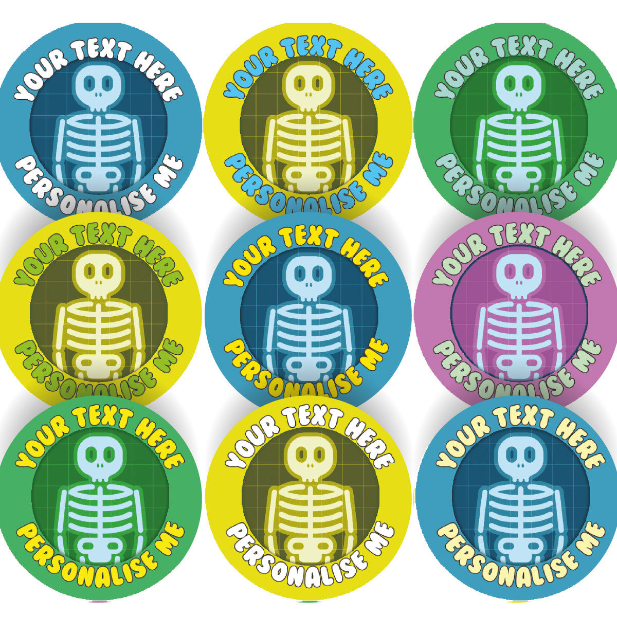 144 Personalised X Ray 30mm Children's Reward Stickers for Doctors Nurses Radiologists