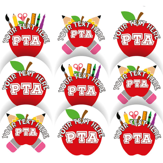 144 School PTA Personalised 30mm Stickers - Rewards for teachers, schools, parents