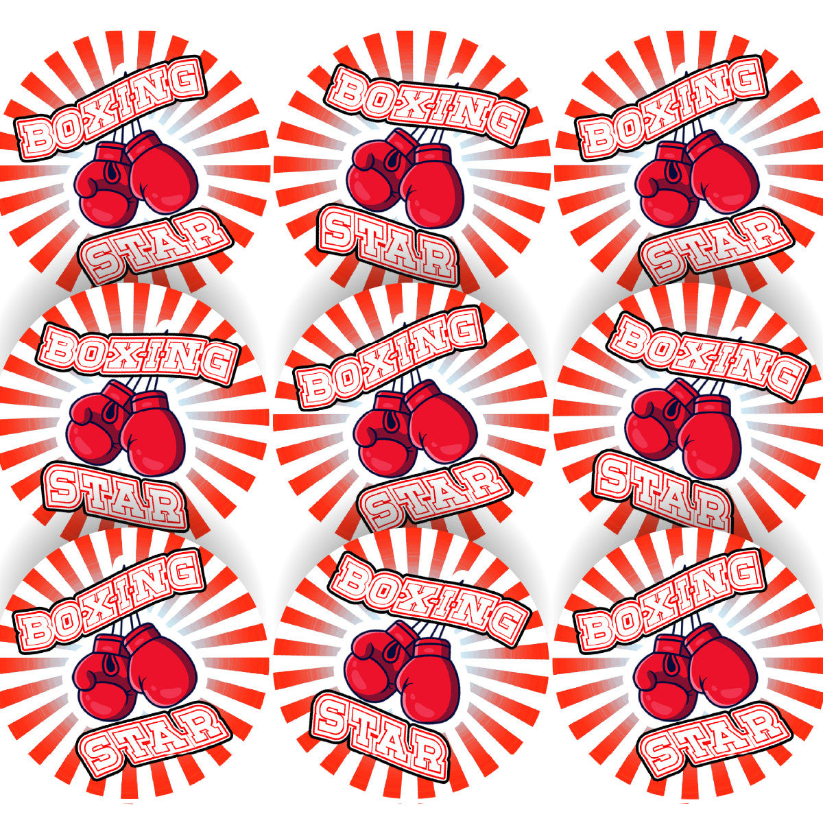 144 Boxing Star - 30mm - Glossy Reward Stickers for Teachers, Parents, School