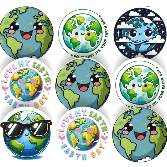 144 World Earth Day #2 Awareness Stickers - 30mm - Teacher Parents School Nursery