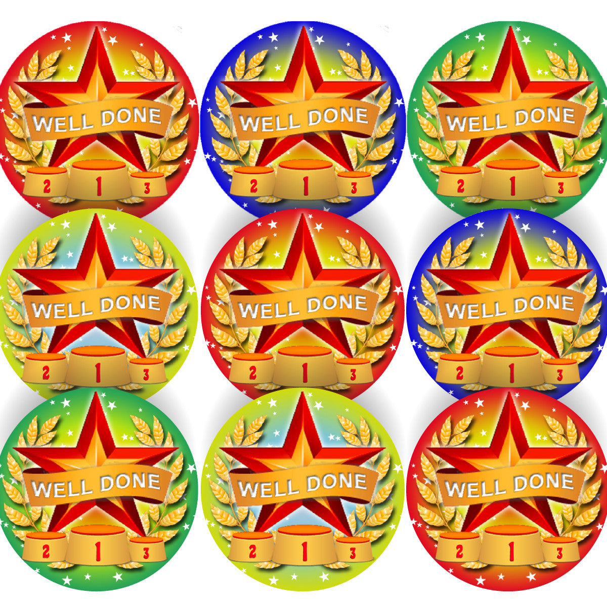 Sticker Stocker -144 Star Athletic Sports Podium 30 mm Reward Stickers for Sports Day, Teachers, Parents and Schools