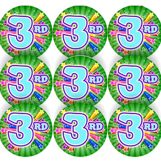 Sticker Stocker 144 3rd place Sports Day Star 30 mm Reward Stickers for Teachers, Parents and Schools