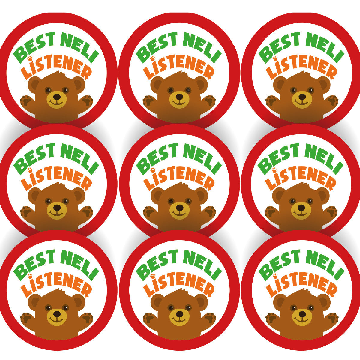 Sticker Stocker - 144 Best NELI Listener- 30mm - Glossy Reward Literacy Stickers for Teachers & Parents