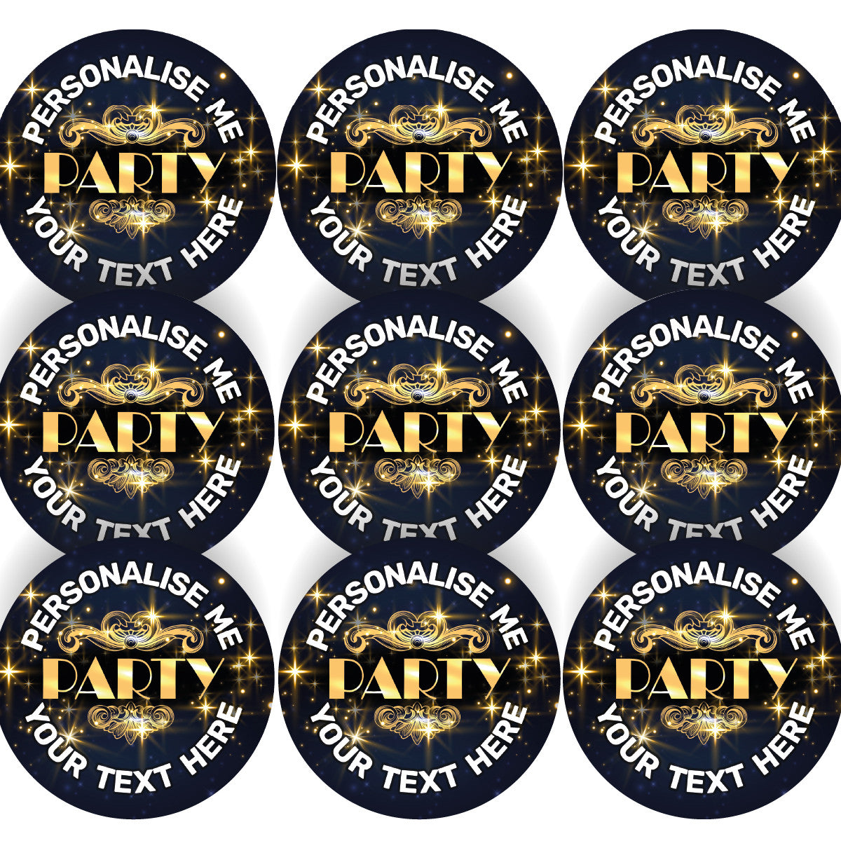 Sticker Stocker - 144 Party Night Vintage Personalised 30mm Reward Stickers for School Teachers