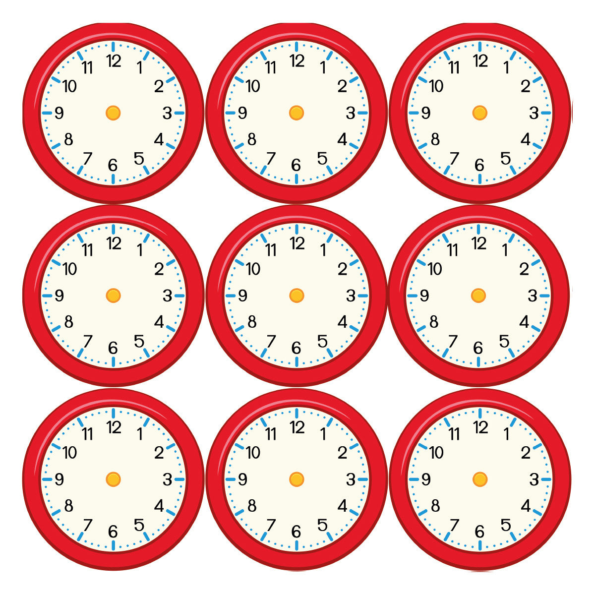 Sticker Stocker - 144 Blank Clocks - 30mm - Glossy Reward Stickers for Teachers & Parents