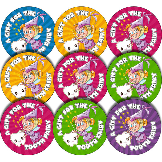 Sticker Stocker - A Gift For The Tooth Fairy - 30mm - 144 Glossy Reward Stickers for Teachers & Parents