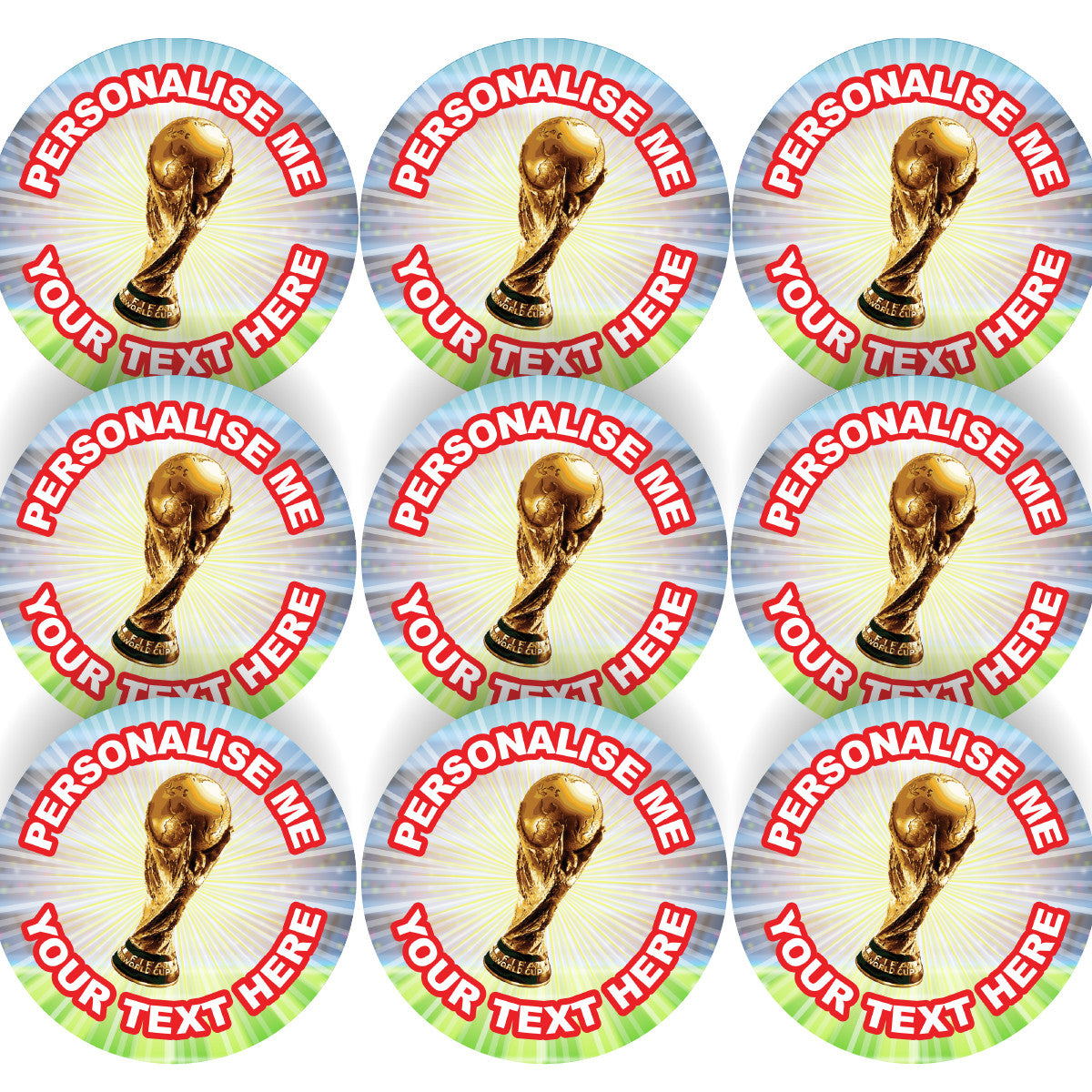 Sticker Stocker - 144 World Cup Personalised 30mm Reward Stickers for Football Clubs, schools