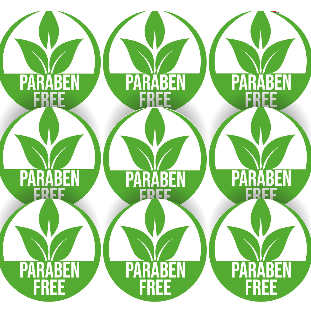 144 Paraben Free Ingredients 30mm Glossy Stickers Product Gift Packaging Seal Labels