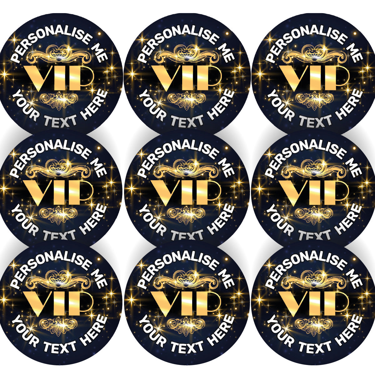 Sticker Stocker 144 Vintage VIP Themed Personalised 30mm Reward Stickers for School Teachers, Parents and Nursery