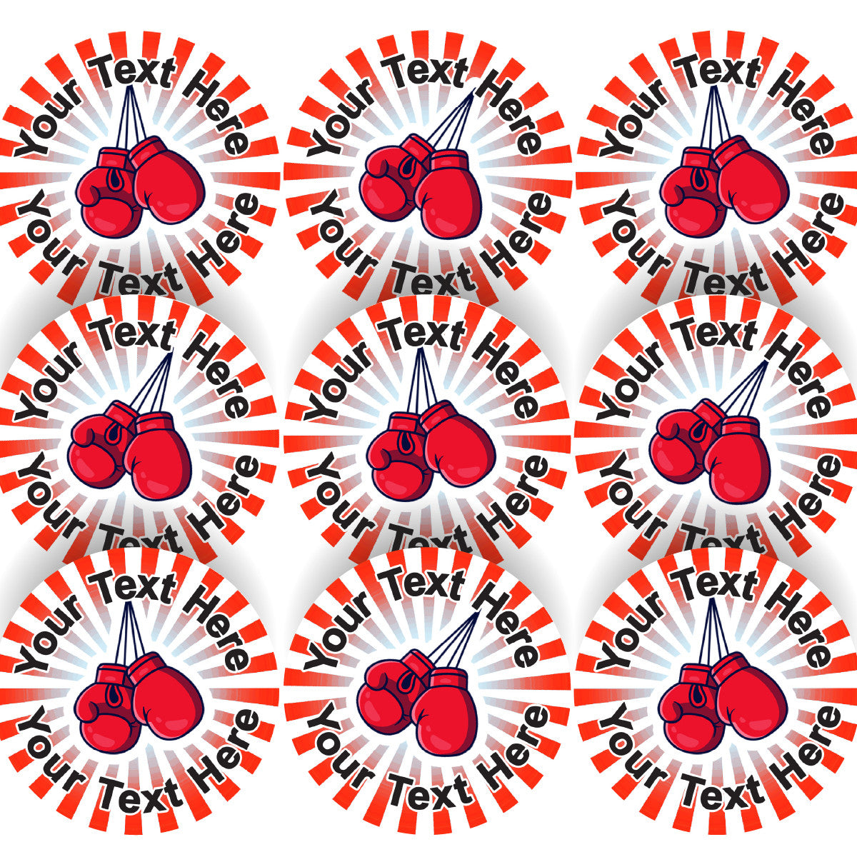 144 Boxing Personalised 30mm Stickers - Rewards for teachers, schools, parents, boxing academies