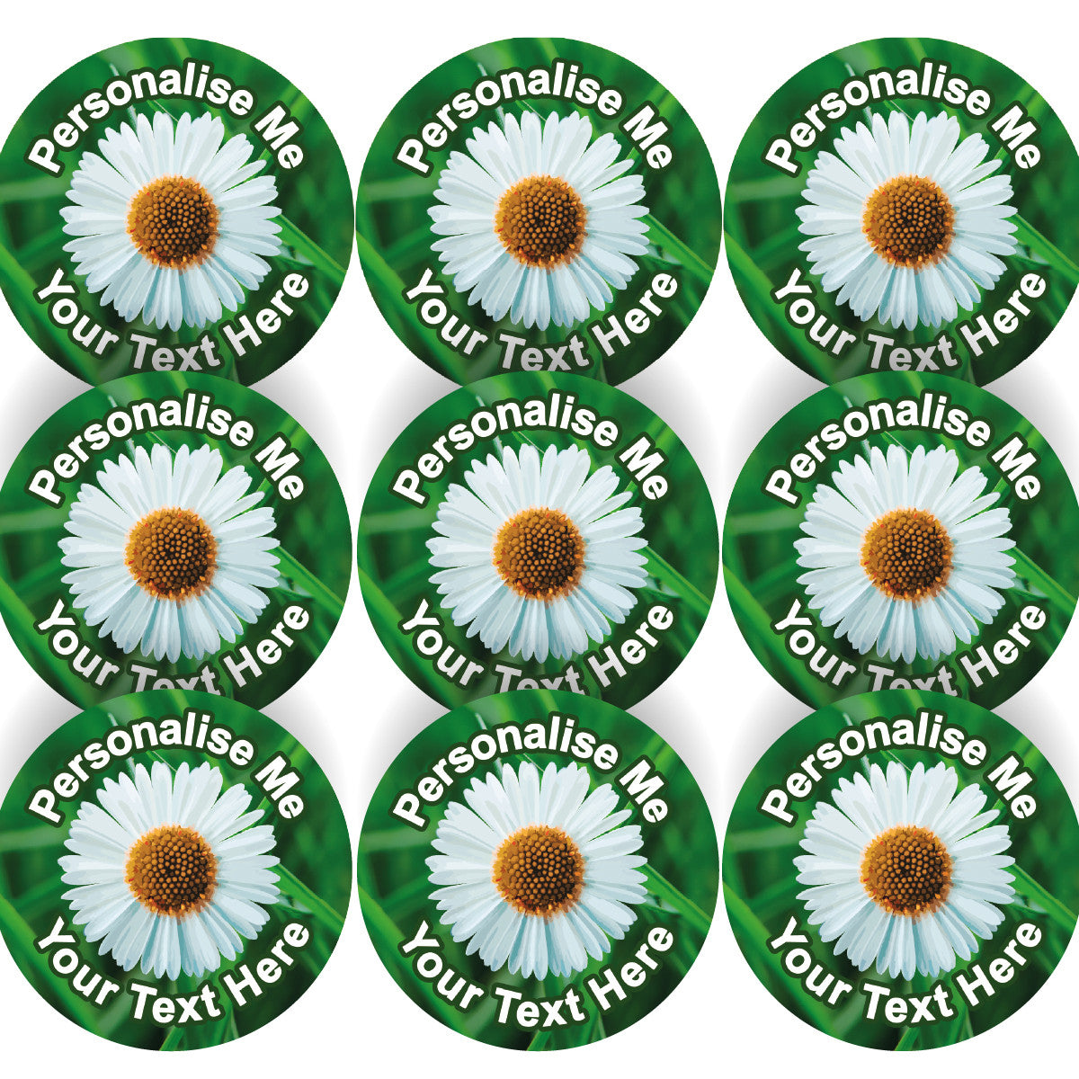 144 Daisy Personalised 30mm Reward Stickers for School Teachers