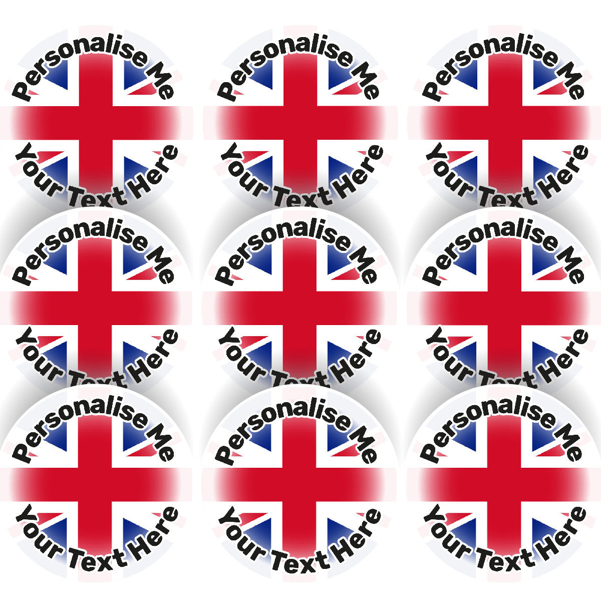 Sticker Stocker 144 Personalised Union Jack 30mm Reward Stickers for School Teachers, Party Bag, Parents and Nursery