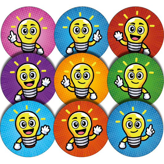 Sticker Stocker 144 Great Idea Lightbulb 30mm Stickers for Teachers, Parents and Party Bags