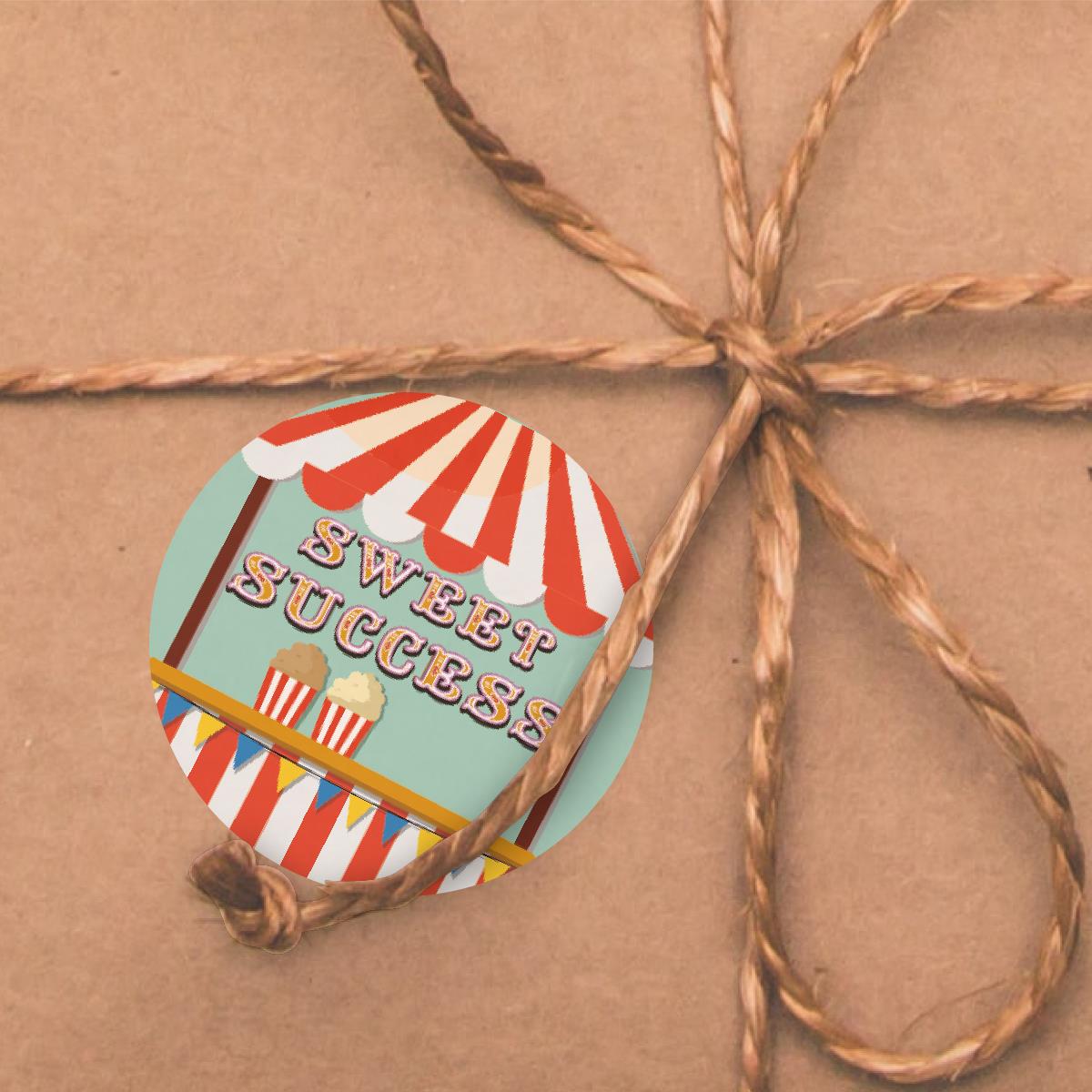 120 Popcorn Fairground 30mm Popcorn Scented Reward Stickers for Teachers, Parents and Party Bags