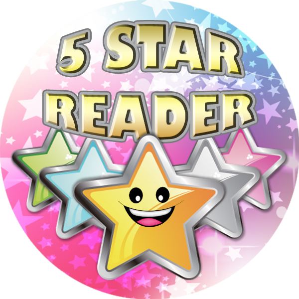 144 5 Star Reader 30mm Reward Stickers for Teachers, Parents and Party Bags