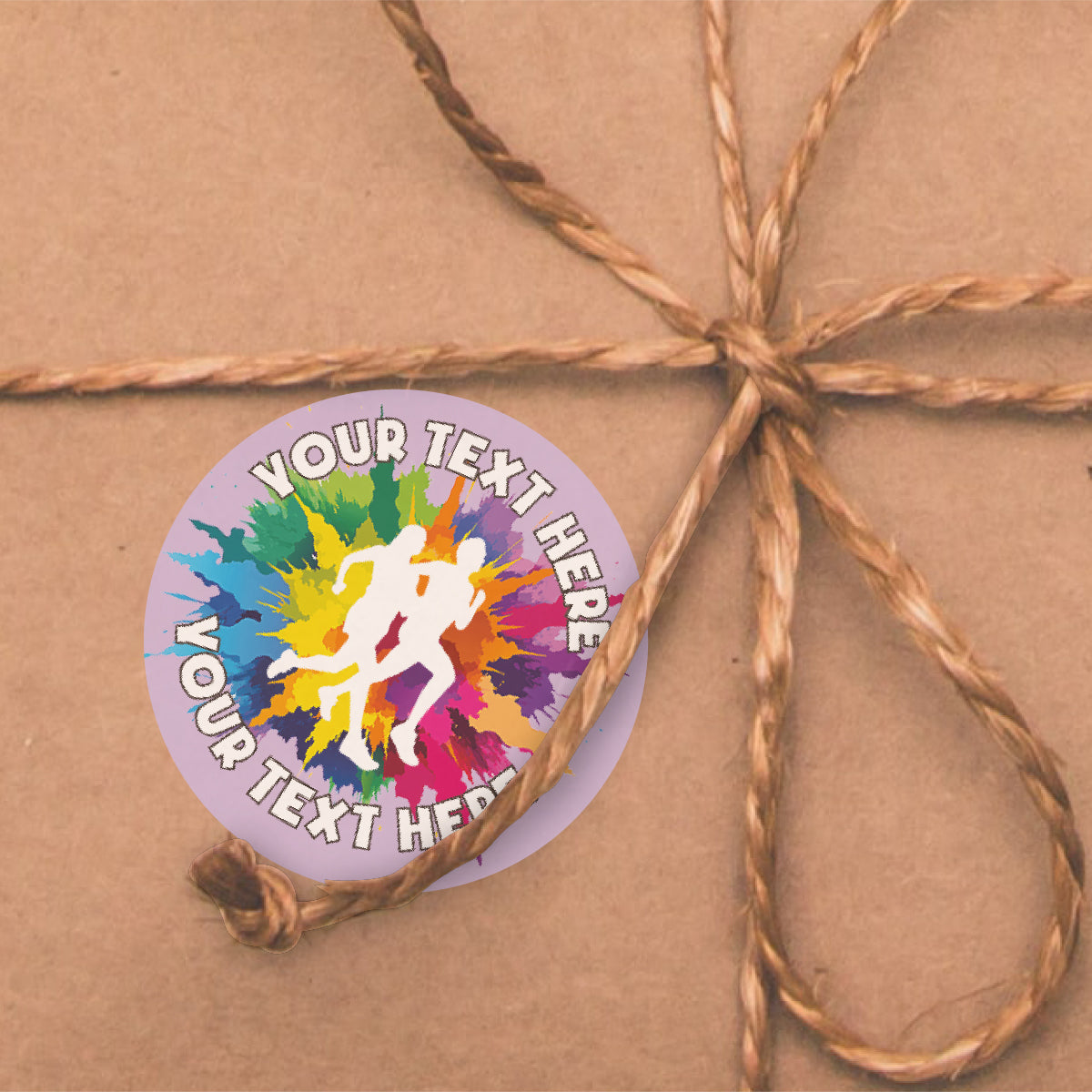 144 Personalised Colour Run 30mm Reward Stickers for School Teachers, Parents