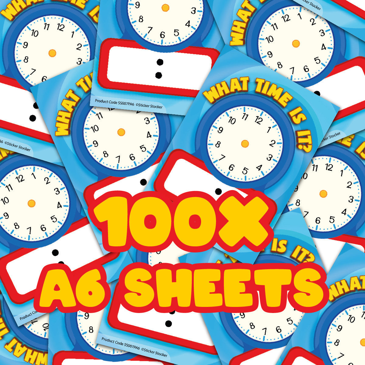 Sticker Stocker - A6 Telling the Time Praise Note Pad 100 Sheet Incentive Chart Rewards