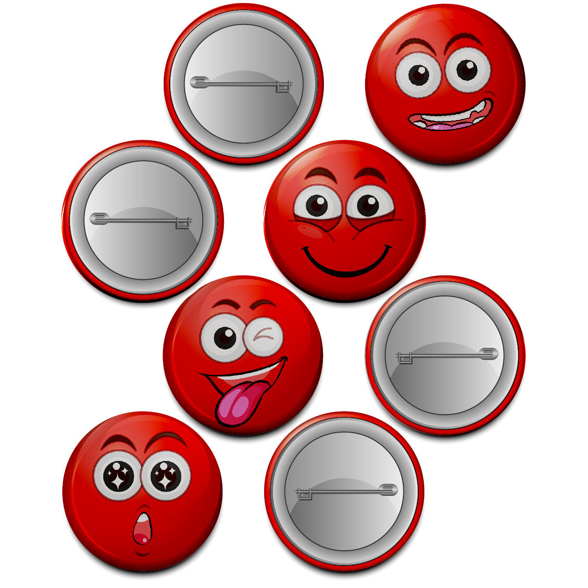 Sticker Stocker - Red Clown Nose Reward Button Badges (Pack of 20 Pin Badges - 38mm)