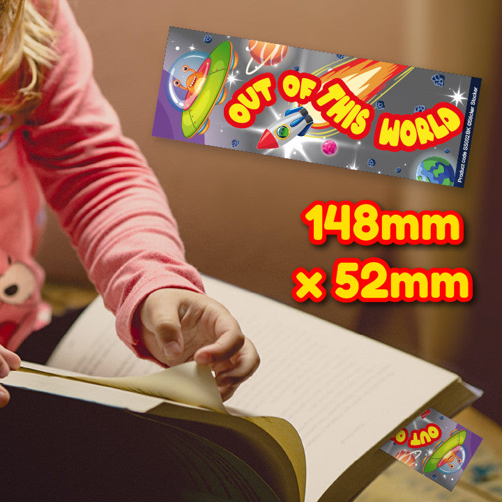 Sticker Stocker - 30 Out of this World Reading Classroom Reward Bookmarks Ideal for School Teachers