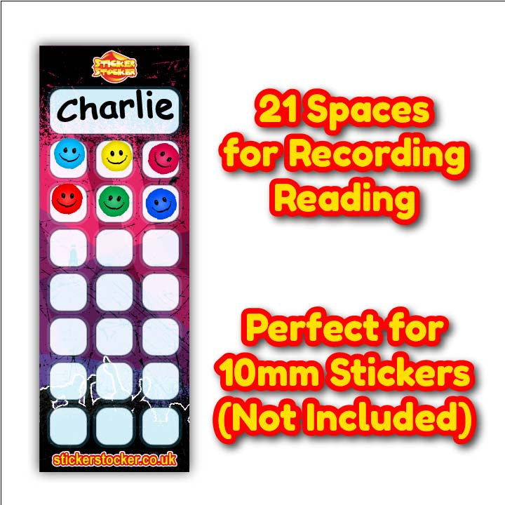 Sticker Stocker - 30 Reading Rockstar Classroom Reading Reward Bookmarks Ideal for School Teachers