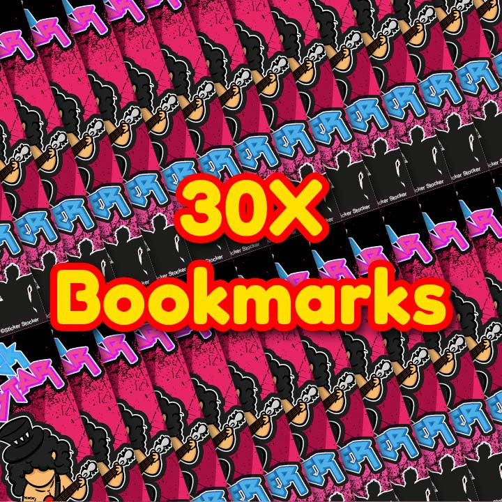 Sticker Stocker - 30 Reading Rockstar Classroom Reading Reward Bookmarks Ideal for School Teachers