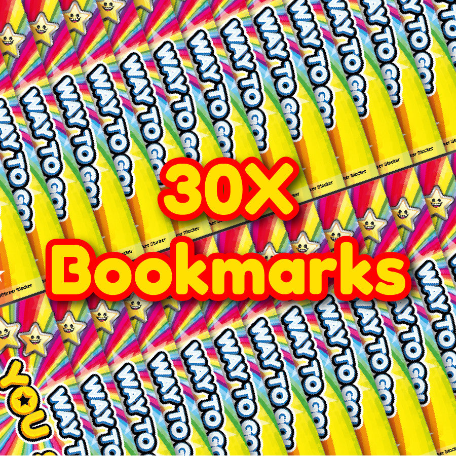 Sticker Stocker - 30 Way To Go Reading Classroom Reward Bookmarks Ideal For School Teachers
