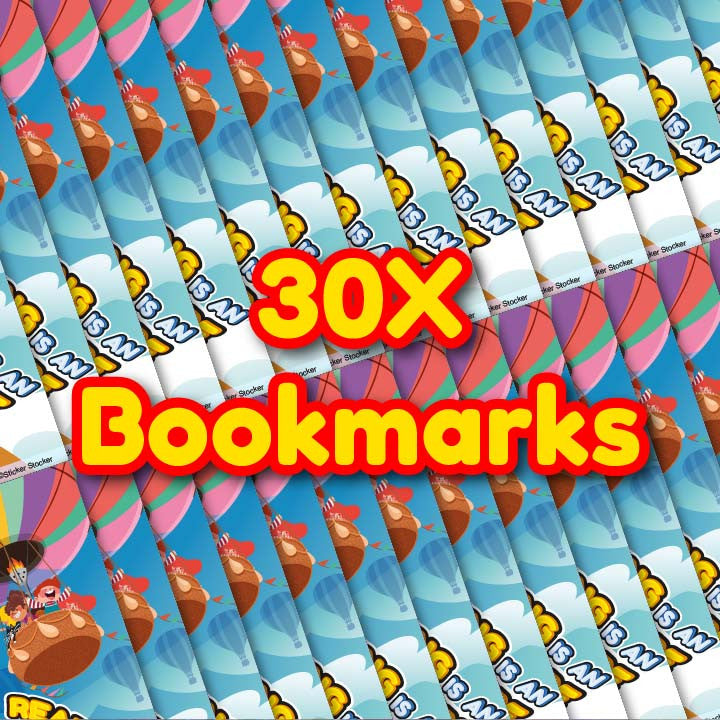 Sticker Stocker - 30 Flying High Classroom Reading Reward Bookmarks Ideal for School Teachers