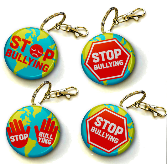 Anti Bullying Keyring 38mm  (Pack of 8 Key Rings - 38mm)