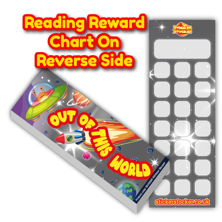 Sticker Stocker - 30 Out of this World Reading Classroom Reward Bookmarks Ideal for School Teachers