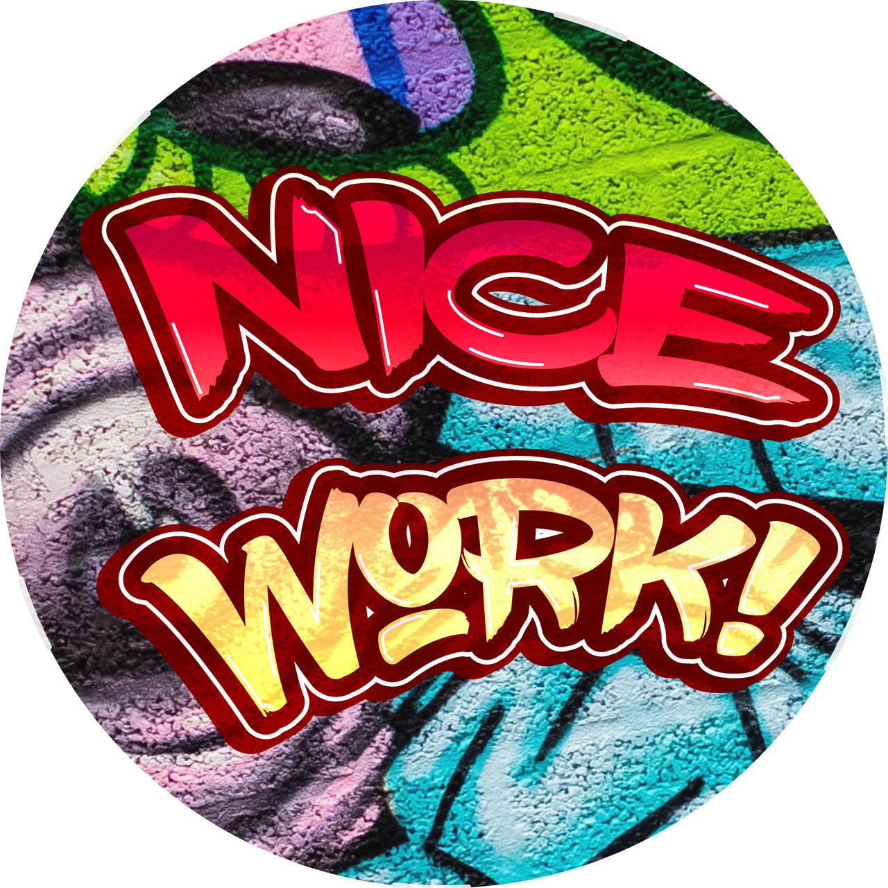 Sticker Stocker - 144 Graffiti Praise Words 30mm Stickers Glossy Reward Stickers for School Teachers, Parents and Nursery