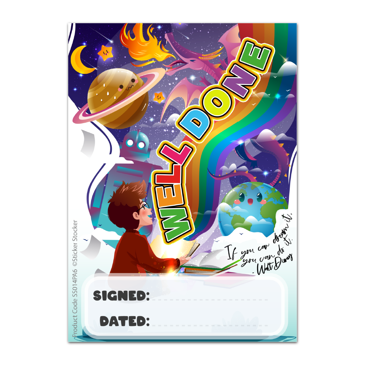 A6 Praise Note Pad 100 Sheet Incentive Chart Rewards - Dream Achieve