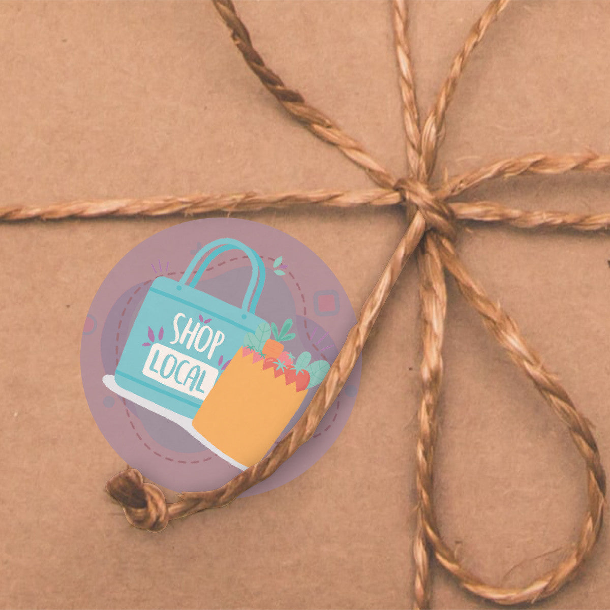 Sticker Stocker - 144 Shop Local 30mm Glossy Labels ideal for product packaging