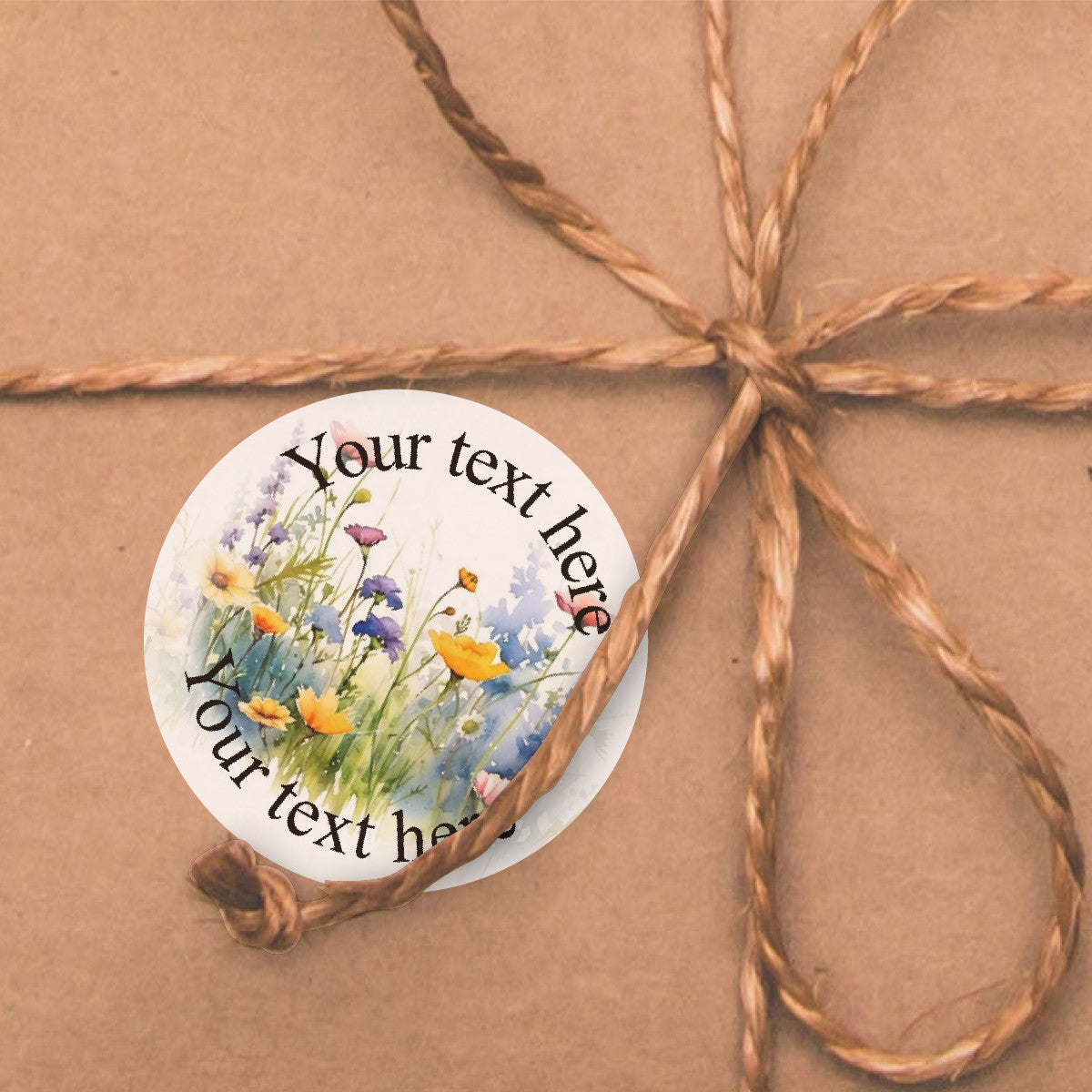 Sticker Stocker 144 Personalised Wild Flower 30mm Glossy Stickers Labels