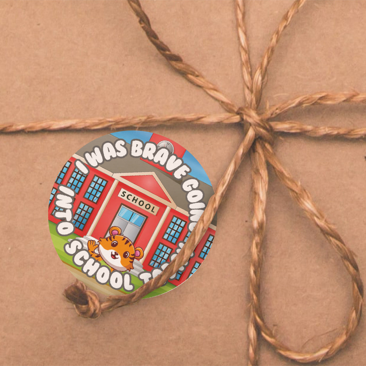 144 I Was Brave Going Into School Today 30 mm Reward Stickers for Teachers and Parents