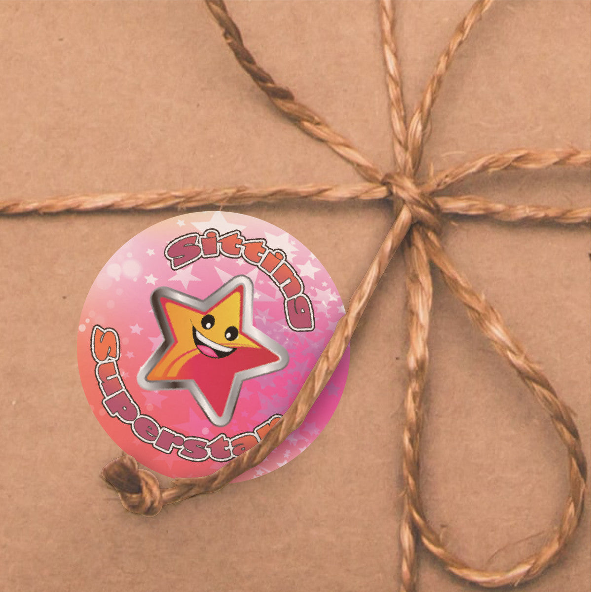 Sticker Stocker 144 Sitting Superstar 30mm Reward Stickers for Teachers, Parents, Party Bags