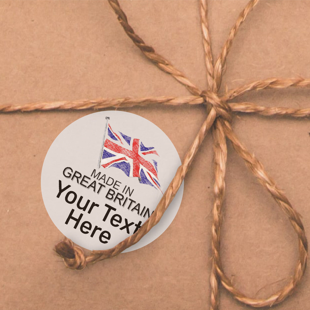 Sticker Stocker - 144 Personalised Made in Great Britain 30mm Union Jack UK Glossy Stickers Labels