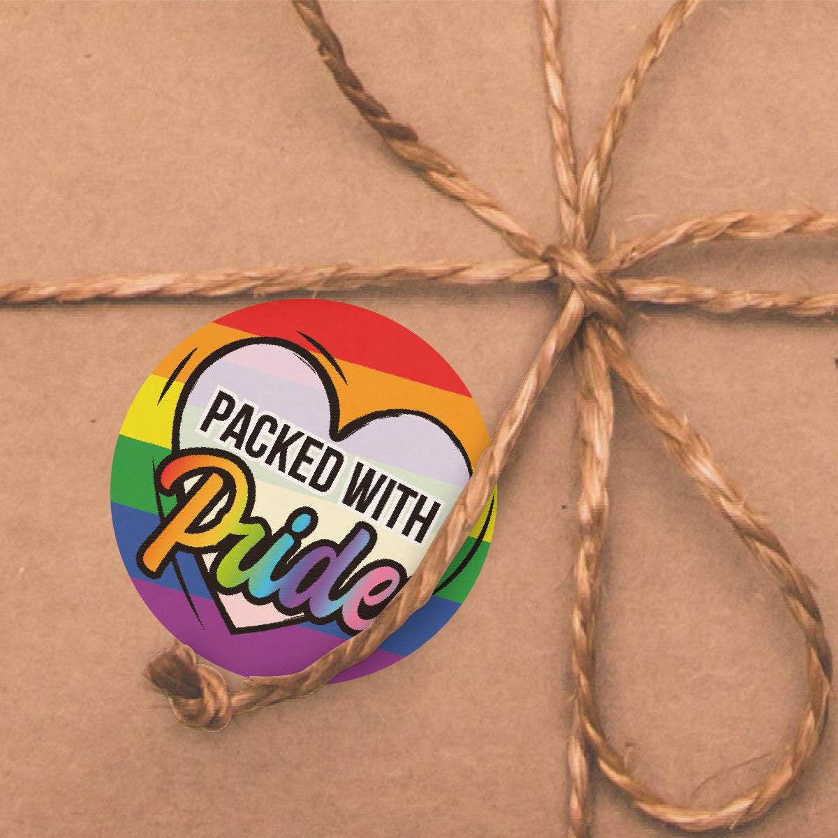Sticker Stocker - 144 Colourful LGBT Packed With Pride Hearts 30mm Glossy Stickers