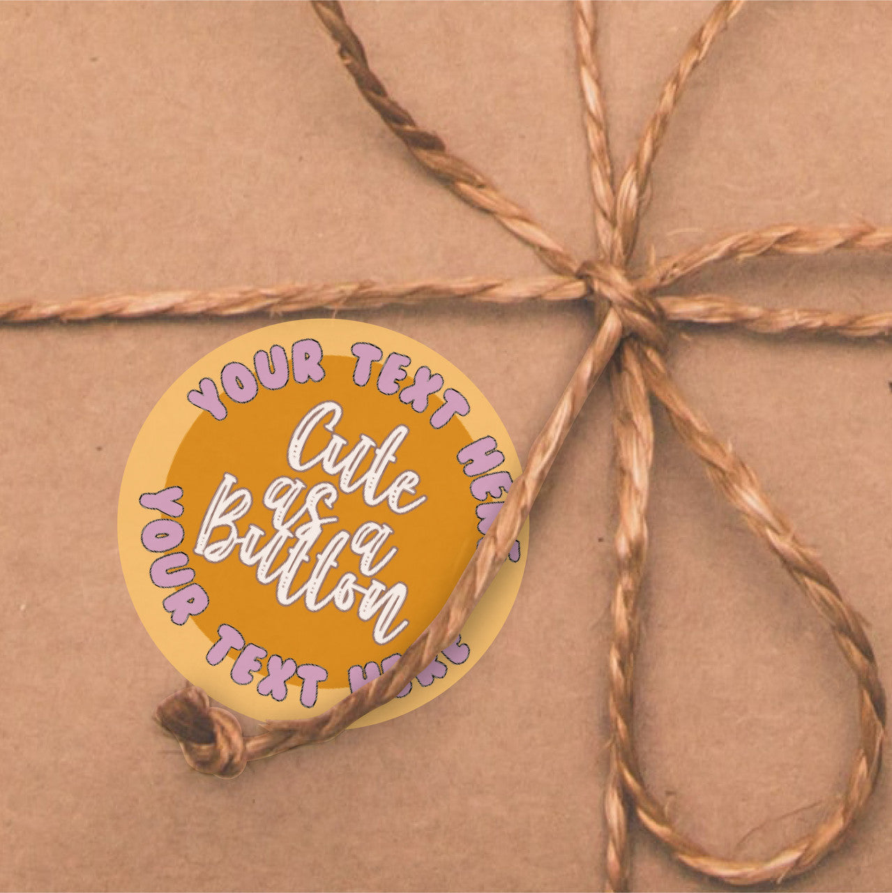 144 Cute As A Button Baby Shower 30mm Stickers for Label Seal Gift