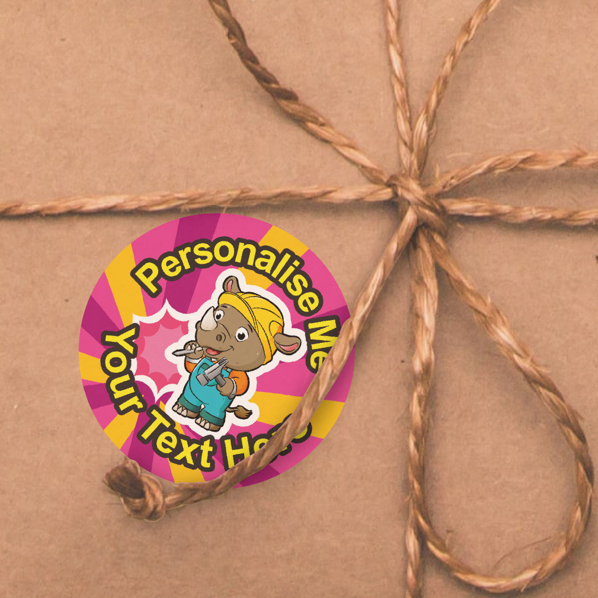 Sticker Stocker - 144 Personalised 30mm Animal Friends Reward Stickers for School Teachers, Parents and Nursery