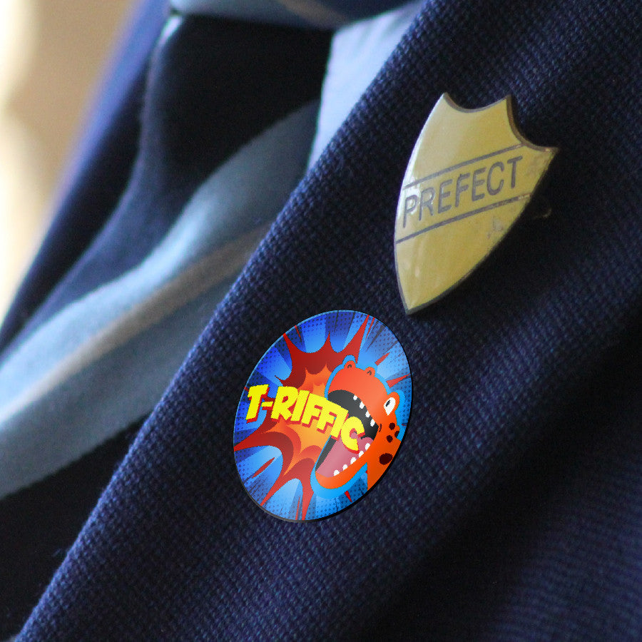 Sticker Stocker 144 Dinosaur Praise Words 30 mm Reward Stickers for Teachers, Parents and Party Bags