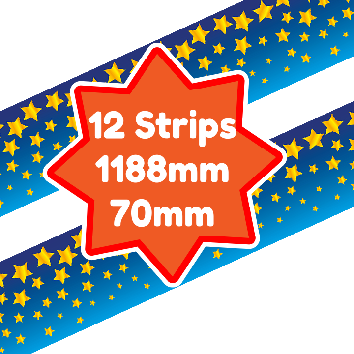 Sticker Stocker - Bright Stars Classroom Trimmers 14.25m long Notice Board Display Borders