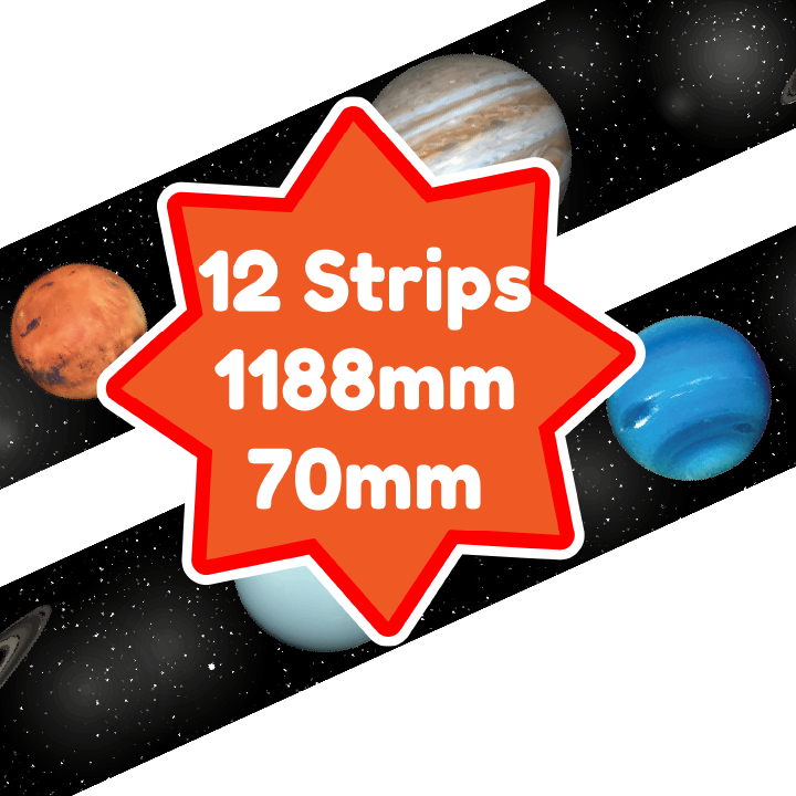 Sticker Stocker - Solar System Planets Classroom Trimmers 14.25m long Notice Board Display Borders