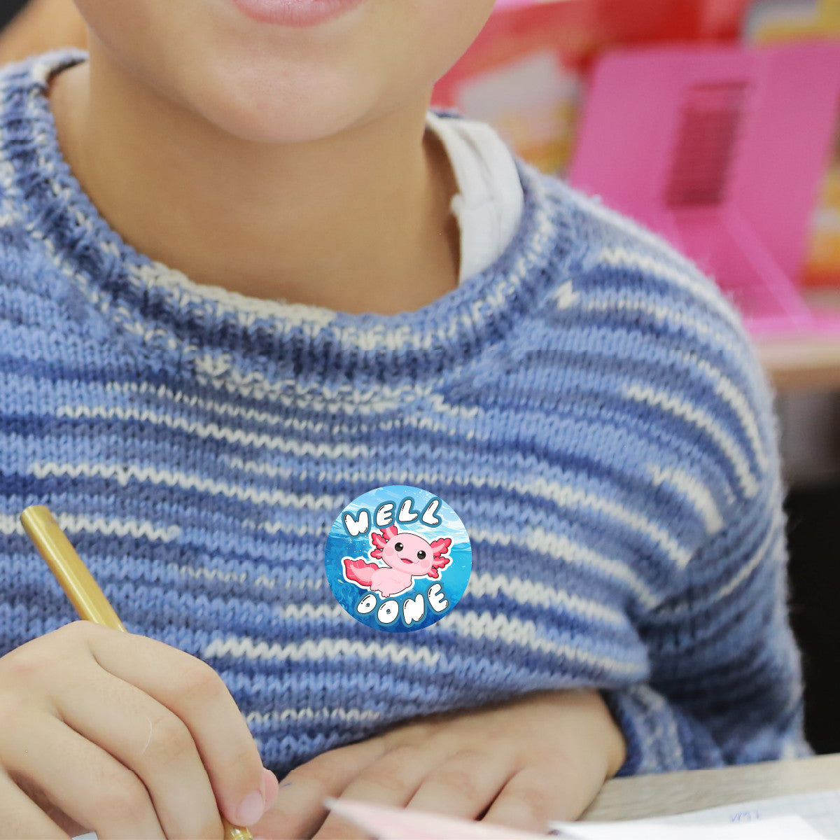 144 Awesome Axolotl Reward Stickers - 30mm - Teacher Parents School Nursery