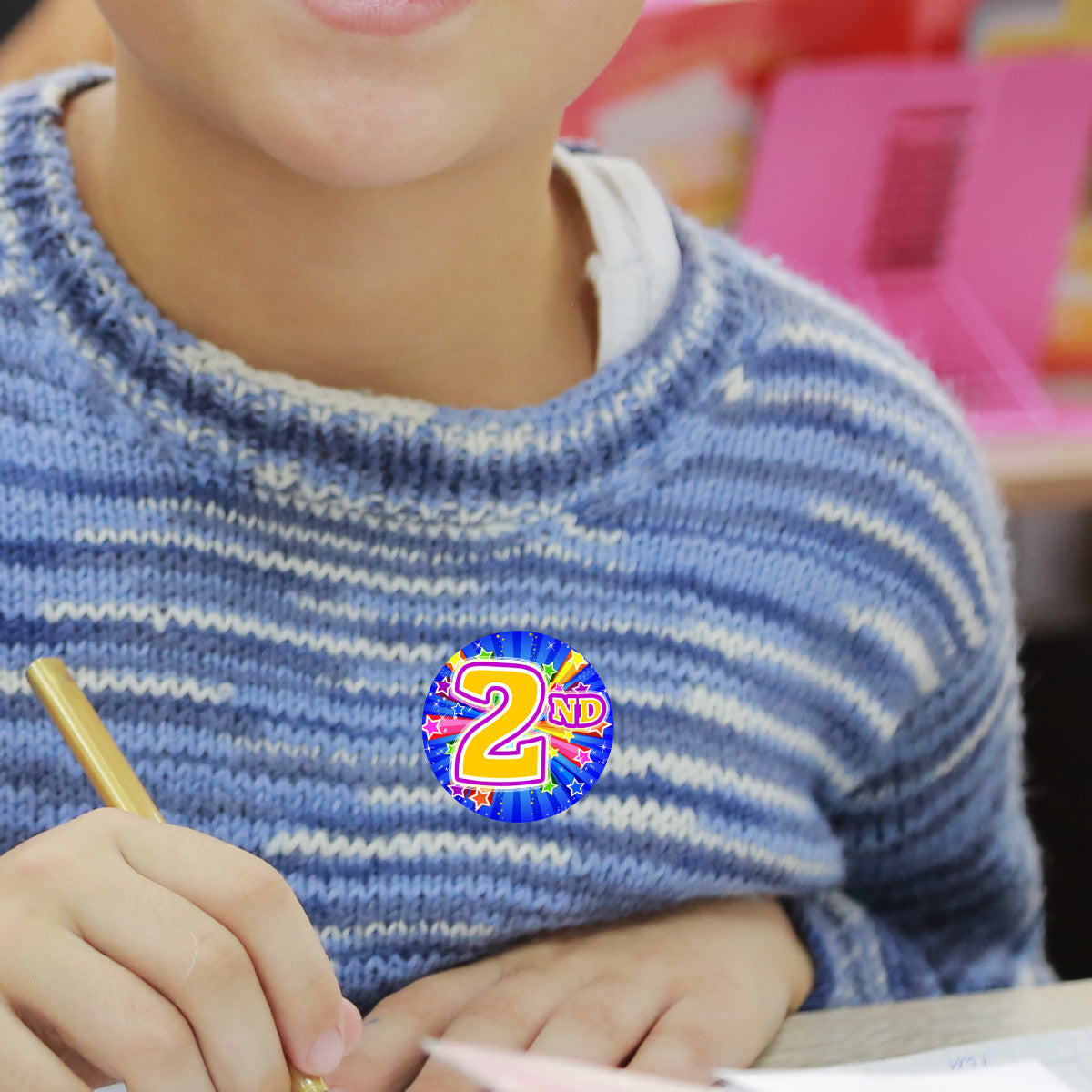 Sticker Stocker 144 2nd place Sports Day Star 30 mm Reward Stickers for Teachers, Parents and Schools